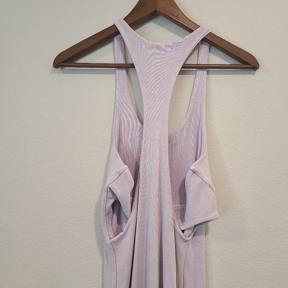 John Elliott Mineral Ribbed Midi Lavender Dress - Picture 6 of 8